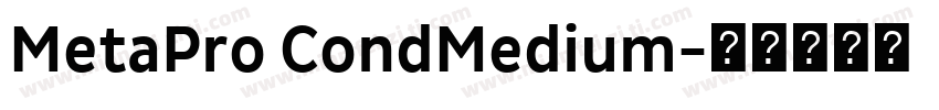 MetaPro CondMedium字体转换